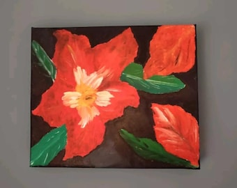 Acrylic Flower Painting on Canvas