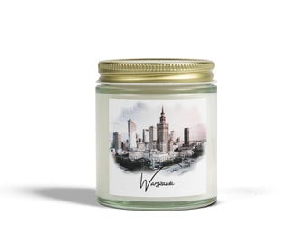 Warschau-kaars, Poolse kaarsen, Pools decor, Meditatiekaars, Poolse themakaars, Pools ontwerp, Spa, Polska Świeca Warszawa, 4oz, 9oz