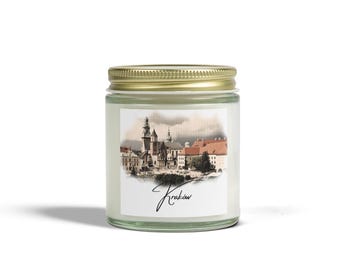 Kaars Krakau, Poolse kaarsen, Pools decor, Meditatiekaars, Poolse themakaars, Pools ontwerp, Spa, Polska Świeca Krakau, 4oz, 9oz