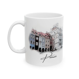 Poznan Coffee Mug, Polish Coffee Mug, Poznań Mug, Polish Gift, Polish Coffee Cup, Polish Tea, Patriotic Mug, Polish Cities, 11oz, 15oz