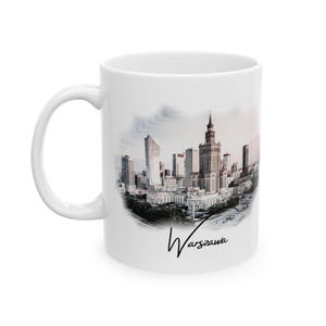 Warsaw Coffee Mug, Polish Coffee Mug, Warszawa Mug, Polish Gift, Polish Coffee Cup, Polish Tea, Patriotic Mug, Polish Cities, 11oz, 15oz