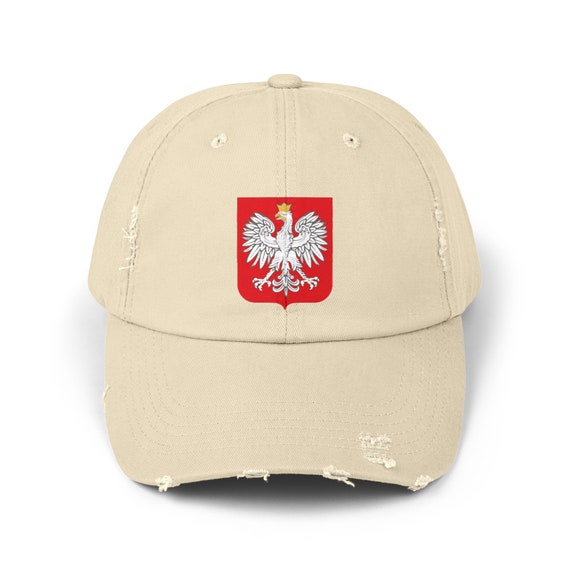Polish Eagle Distressed Cap, Polska Pride Hat, Patriotic Polish Crest, Polish Roots Cap, Polska Cap, Polish Culture, Eagle Cap, Poland Cap