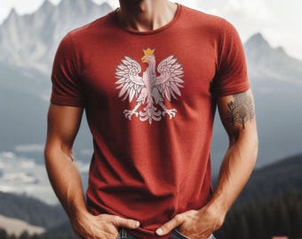 T-shirt Poolse adelaar, shirt patriottisch Pools, Polska Orzeł-ontwerp, uniseks maten S-3XL, historische Poolse trots, erfgoed Polen, symbool Polen