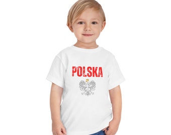 Polska peuter T-shirt, Pools adelaar shirt, Polska Pride T-shirt, Poolse peuterkleding, Polen erfgoed, maten 2T-5T, Poolse cultuur