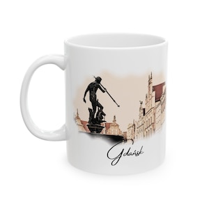 Gdansk Coffee Mug, Polish Coffee Mug, Gdańsk Mug, Polish Gift, Polish Coffee Cup, Polish Tea, Patriotic Mug, Polish Cities, 11oz, 15oz