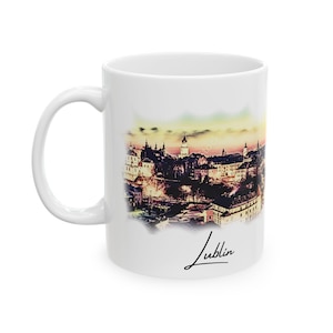Lublin Coffee Mug, Polish Coffee Mug, Lublin Mug, Polish Gift, Polish Coffee Cup, Polish Tea, Patriotic Mug, Polish Cities, 11oz, 15oz