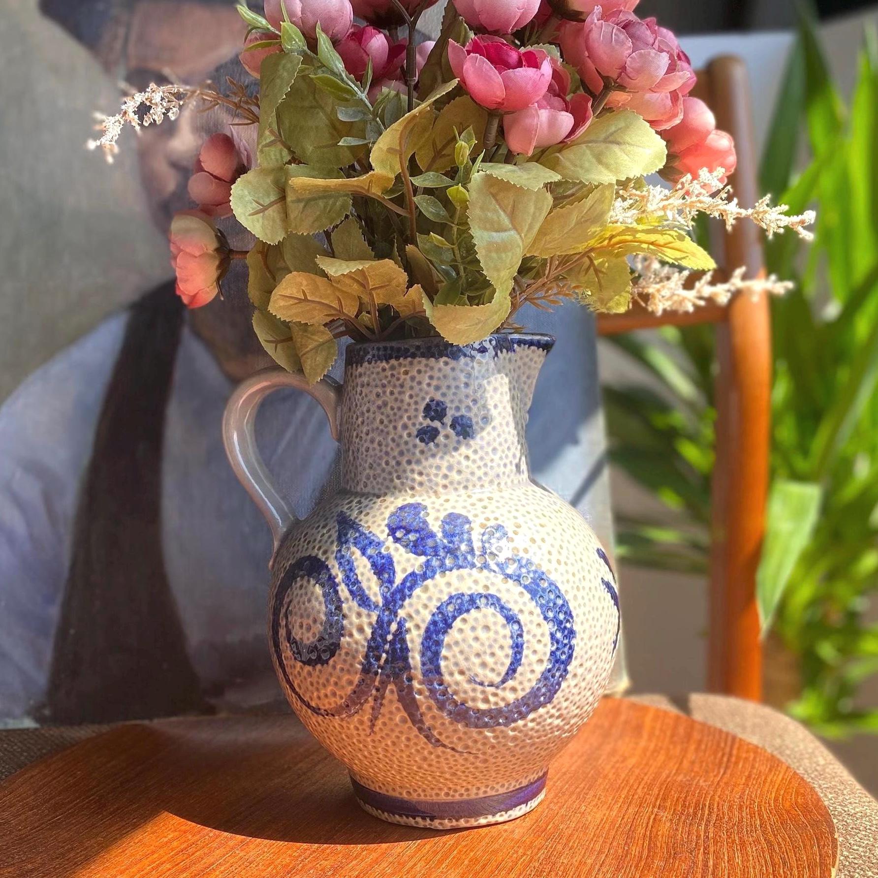 Vintage German Pottery Vase - Etsy