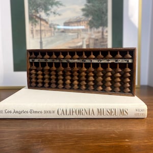 Vintage Chinese Abacus, wood antique calculator, old world home décor, &quot;suanpan&quot;