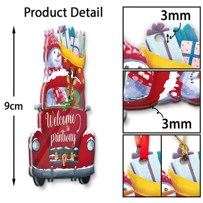 PERSONALIZED Fried Chicken Christmas Ornament, Xmas Tree Decor