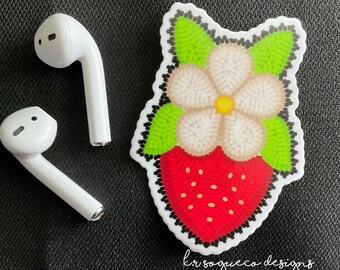 Native Beaded Strawberry Sticker