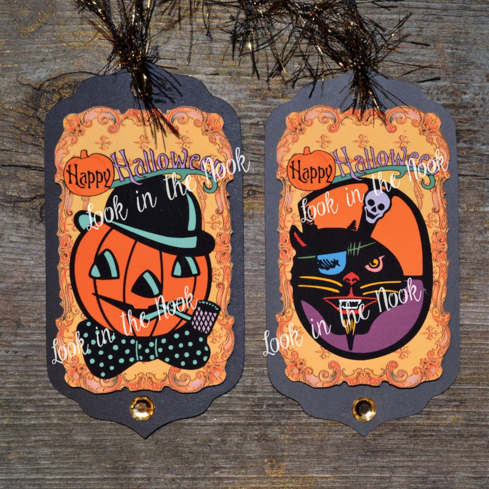 Vintage Halloween Printable Graphics DIGITAL DOWNLOAD Etsy