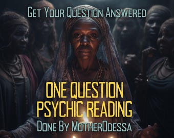 ONE QUESTION Psychic Reading Receive Insightful Clarity with a Detailed Response to Your Burning Question Accurate Same Day