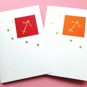 Tarjeta de felicitación del signo zodiacal Sagitario, tarjeta de felicitación de cumpleaños, invitación, tarjeta de felicitación para fiesta, tarjeta de boda