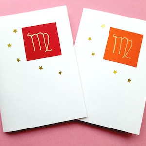 Biglietto di Auguri Zodiacus Vergine/Virgo, biglietto d'auguri per il compleanno, invito, biglietto d'auguri per feste, biglietto di nozze