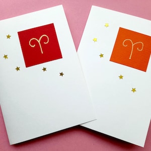 Tarjeta de felicitación de Aries, tarjeta de felicitación de cumpleaños, invitación, tarjeta de felicitación para fiesta, tarjeta de boda