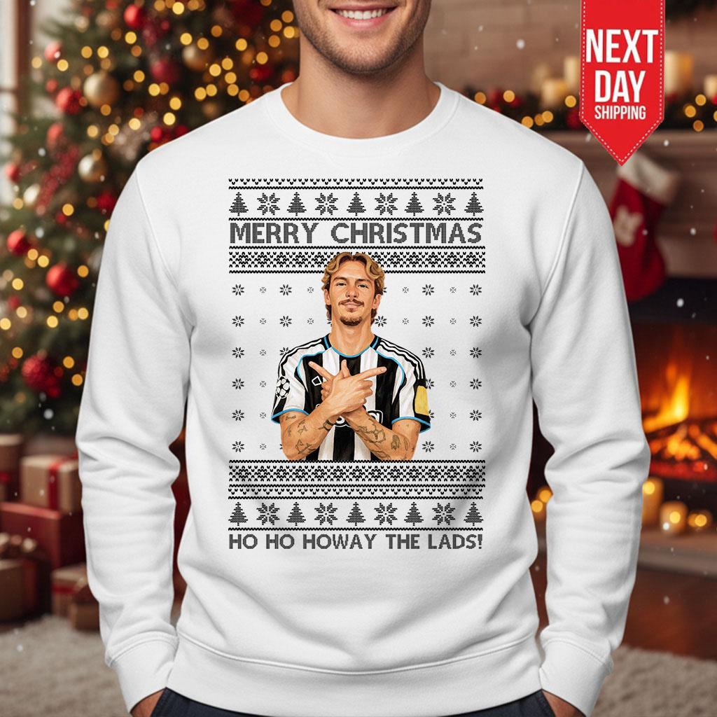 Pull De Noël Newcastle United – Enfant 8 Ans – Gris – Neuf Avec étiquette