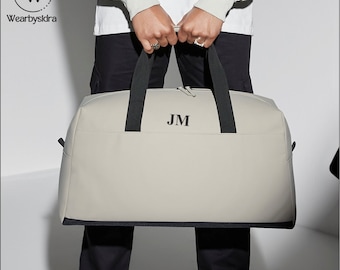 Borse da weekend personalizzate con monogramma, borse da viaggio con monogramma e iniziali personalizzate, borse da weekend interamente in poliestere, borse da weekend, regali per lei
