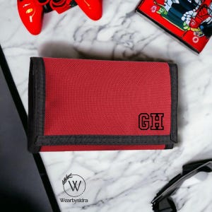 Portefeuilles ripper personnalisés avec monogramme initial, pochette zippée personnalisée pour tout-petits, portefeuilles ripper pour garçons, cadeaux d'anniversaire pour fils