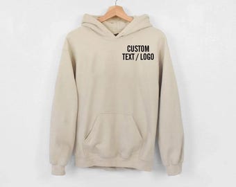 Custom Hoodies, Personalised Text or Logo Printed Hoodies, Make your Own Hoodie, Couple Matching Top, Unisex Crewneck Jumpers, Easter Gifts