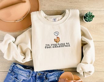 Sudadera "Empiezo a sentirme agotado", suéter de cuello redondo de pollo pixelado, regalo para gamers, regalo para él o para ella, suéteres divertidos de juego de pollo