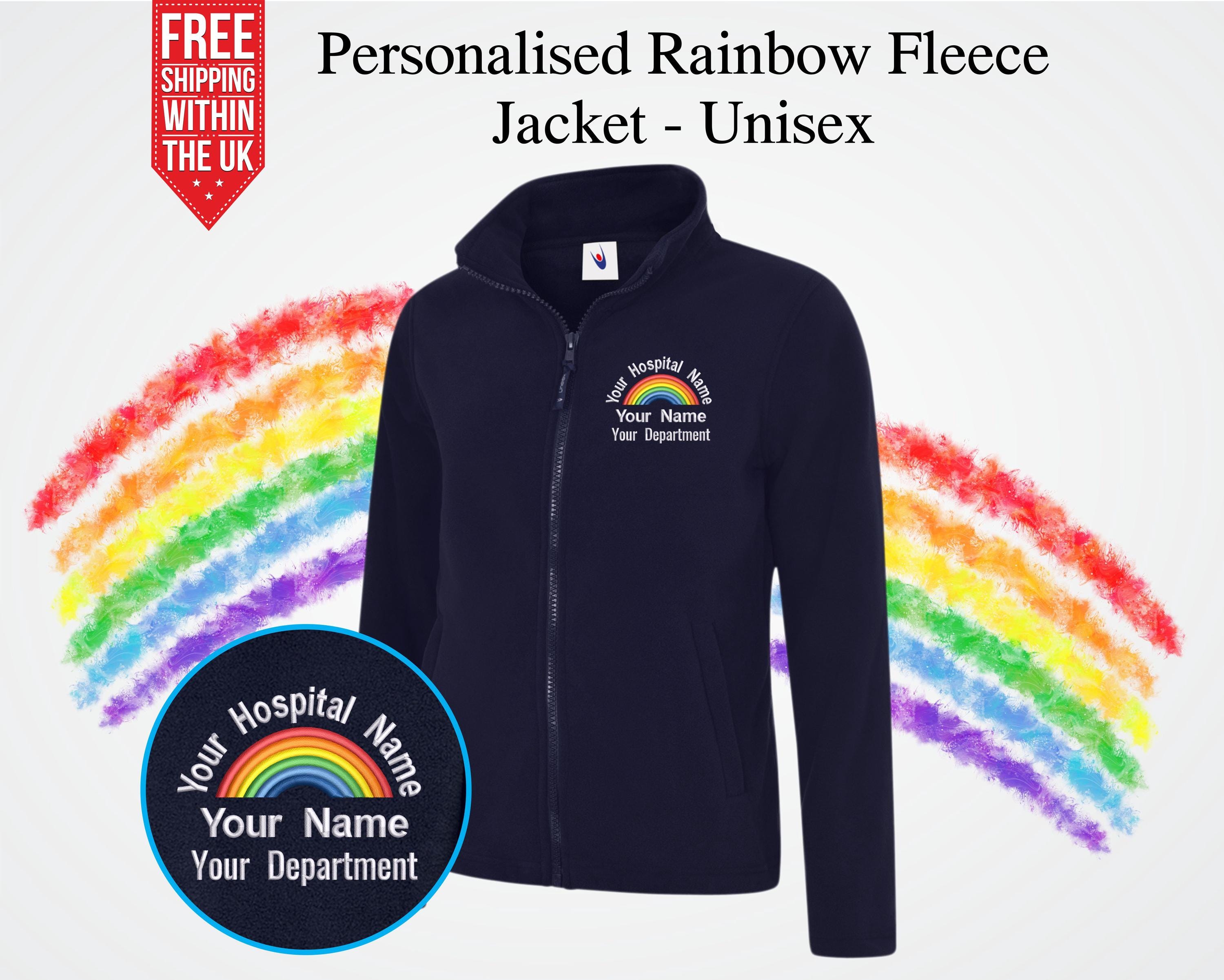 Rainbow Logo Nhs Rainbow Hoodie Uk Rainbow Stroke Unit Hoodie