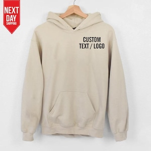 Custom Hoodies, Personalised Text or Logo Printed Hoodies, Make your Own Hoodie, Couple Matching Top, Unisex Crewneck Jumpers, Easter Gifts