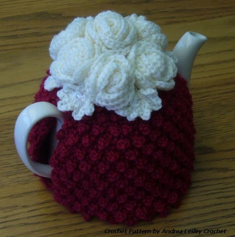 Pattern for Crochet Tea Cosy With Roses instant Download Etsy