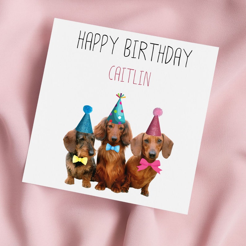 Dachshund Birthday Card: Sausage Dog Greeting - Etsy