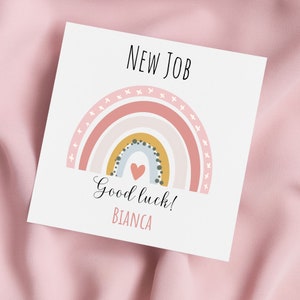 Carte nouvel emploi, carte arc-en-ciel, carte de félicitations, carte porte-bonheur, carte nouveau rôle, carte de départ