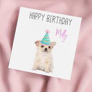 Birthday Card with chihuahua, chihuahua Greeting Card, chihuahua Card, Special Birthday, Personalised Card