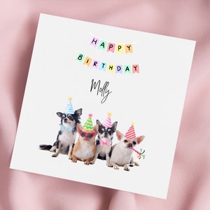 Birthday Card with Chihuahuas, Chihuahua Greeting Card, Chihuahua Card, Special Birthday, Personalised Card