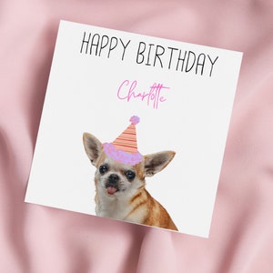 Birthday Card with Chihuahua, Chihuahua Greeting Card, Chihuahua Card, Special Birthday, Personalised Card