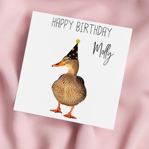 Duck Birthday Card, Duck Greeting Card, Duck Card, Special Birthday, Personalised Card