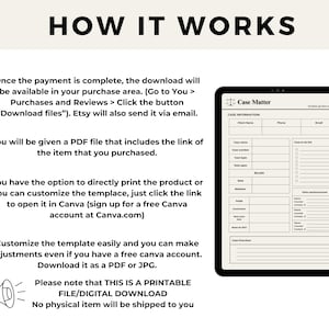 Lawyer Planner Template: Case Notes, Editable Legal Planner (digital ...
