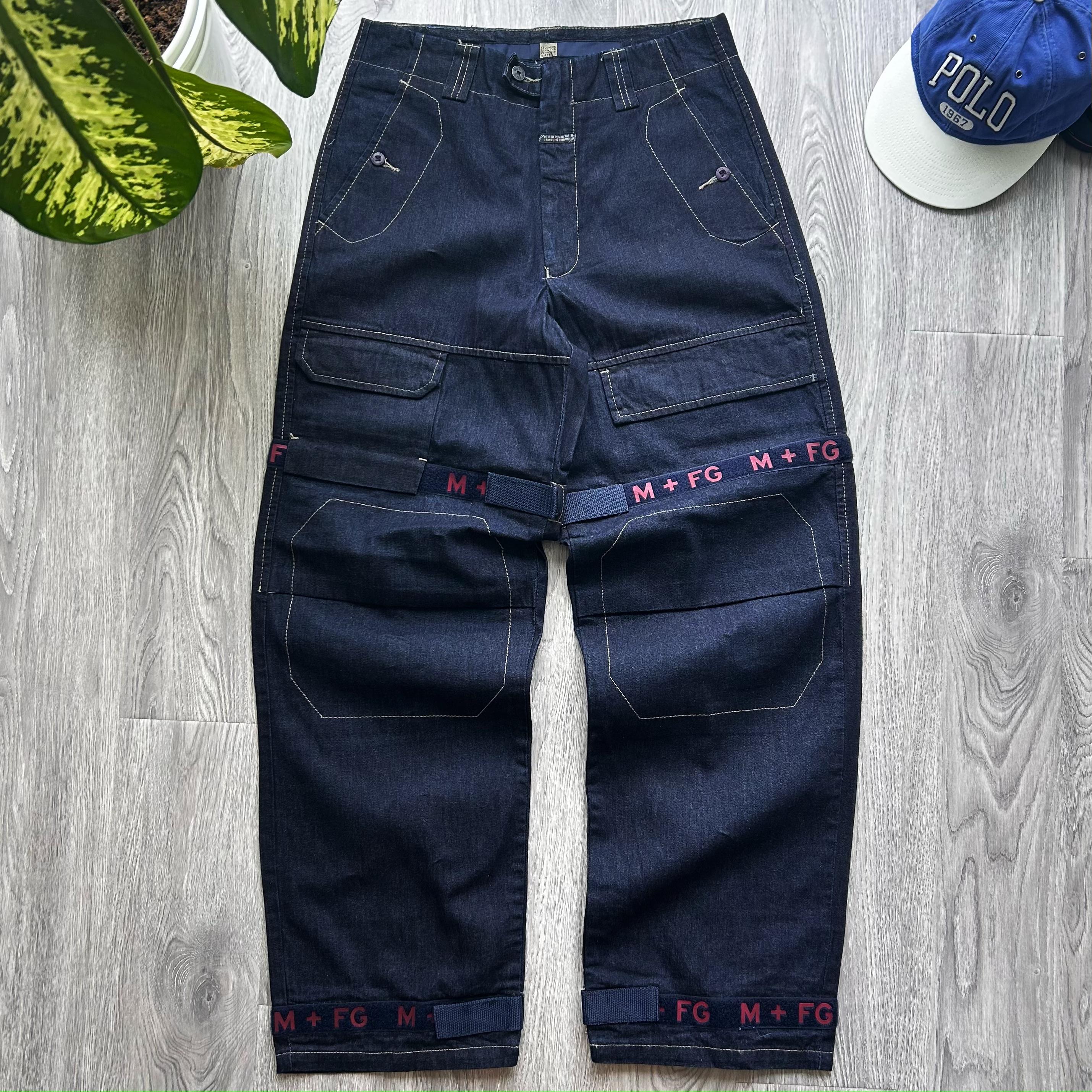 VTG M+FG Marithe + Francois Girbaud Y2K Baggy Red Strapped