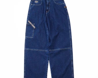 Plugg Jeans Baggy Fit String-Label Lumberjack Sytle Y2K Vintage Streetwear