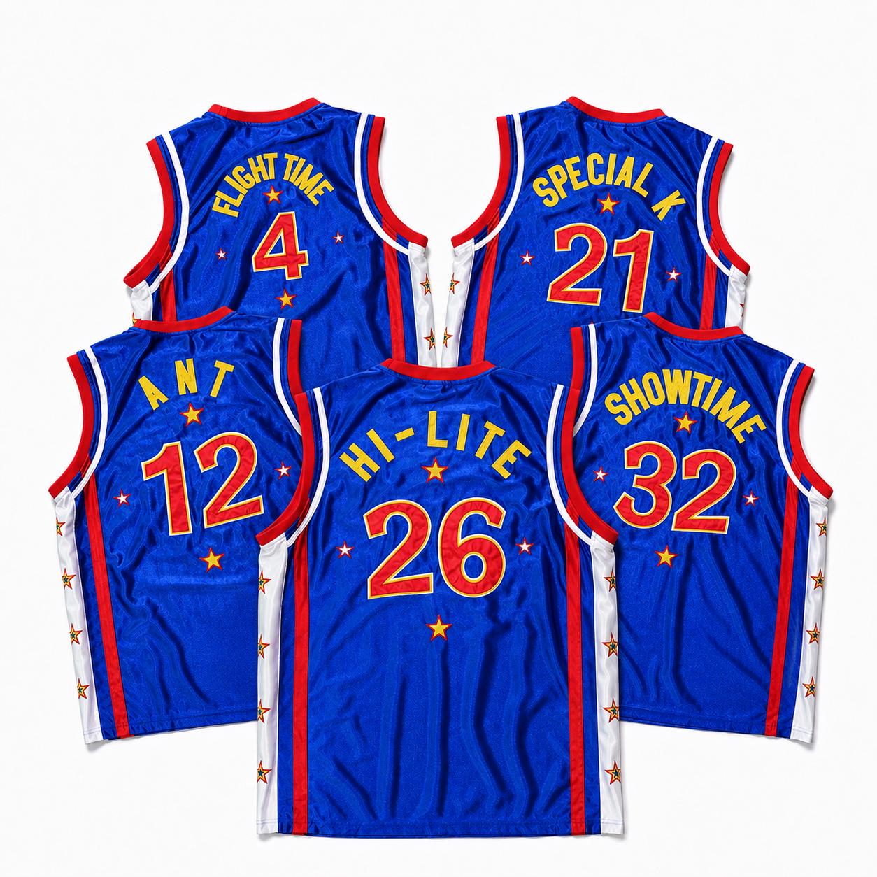 Harlem Globetrotters ユニフォーム XXL Harlem Globetrotters Basketball Jersey Size S-XXL - Etsy