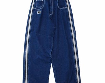 Plugg Jeans Baggy Fit 3M Reflective Side Y2K Vintage Streetwear