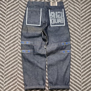 Vintage Marithe Francois Girbaud Unused Black Denim Gray Straps