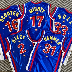 HARLEM GLOBETROTTERS ユニフォーム ハーレムゲームシャツ 希少】XL Harlem GLOBETROTTERS ゲームシャツハーレム