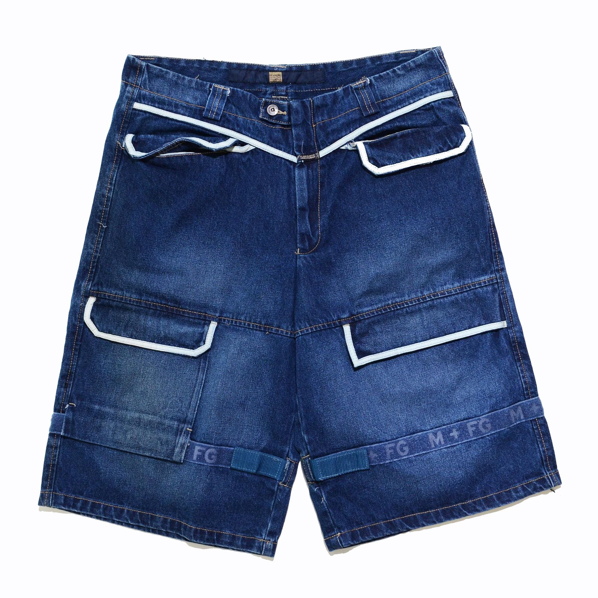 M+FG Marithe Francois Girbaud Jorts Heavy Duty W38 Cargo Denim Y2K