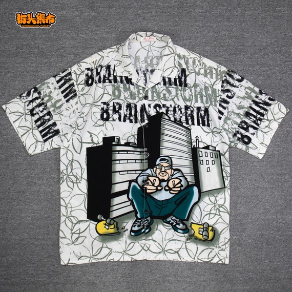 Vintage Southpole Polyester Shirt 90s Y2K Hiphop Graphic Printed
