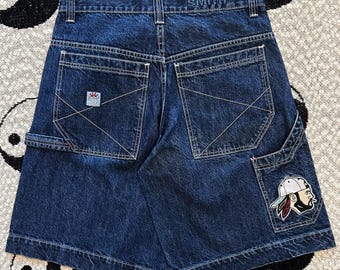 VTG New Rare Jnco Jeans Y2K Embroidered Skater Jorts W32
