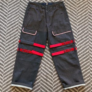 VTG M+FG Marithe + Francois Girbaud Y2K Red Straps Raw VTG M+FG Marithe + Francois Girbaud Y2K Red Straps Raw