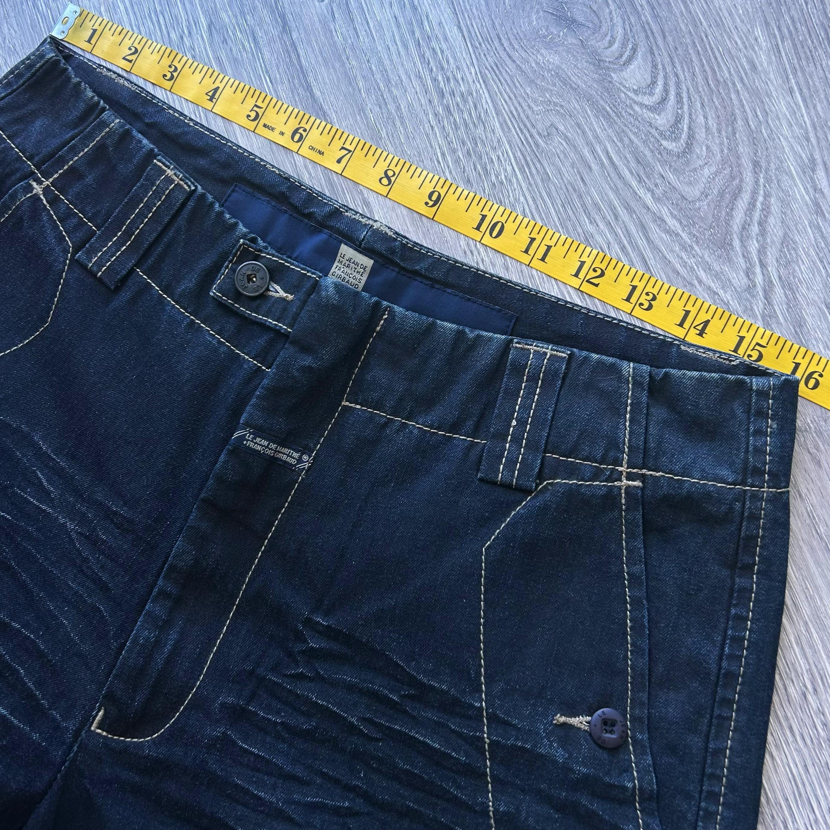 Pantalon Pantacourt Tablier Bleu Marithé & François Girbaud - Taille 44 (W32) - Neuf étiqueté