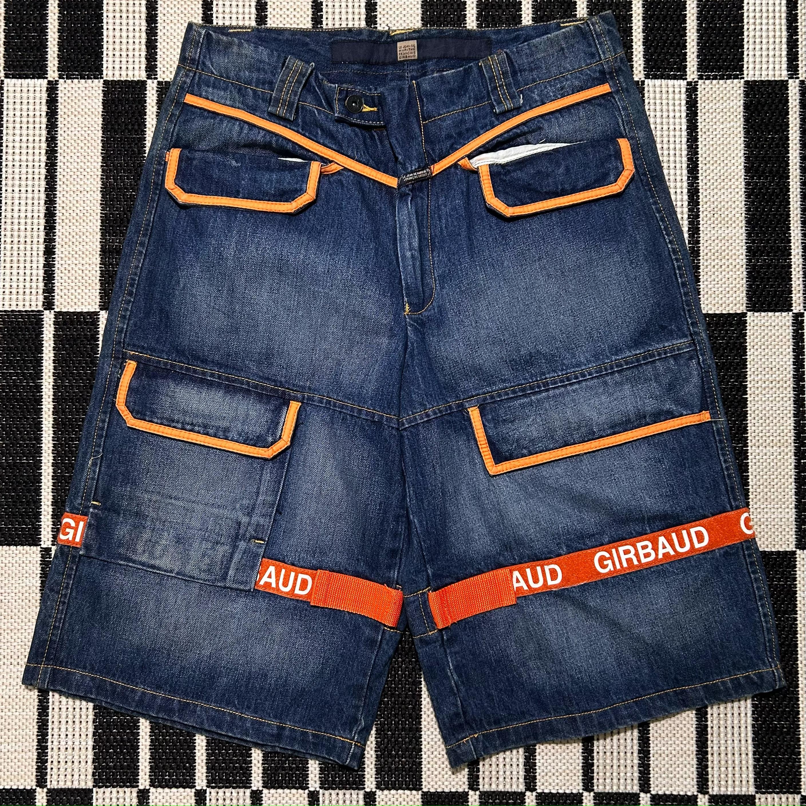 MARITHE FRANCOIS GIRBAUD Vintage 90’s Denim Sackpack, 17” x 14” Vtg 90s Marithe Francois Girbaud sz 28 Black vintage Denim  main image 2