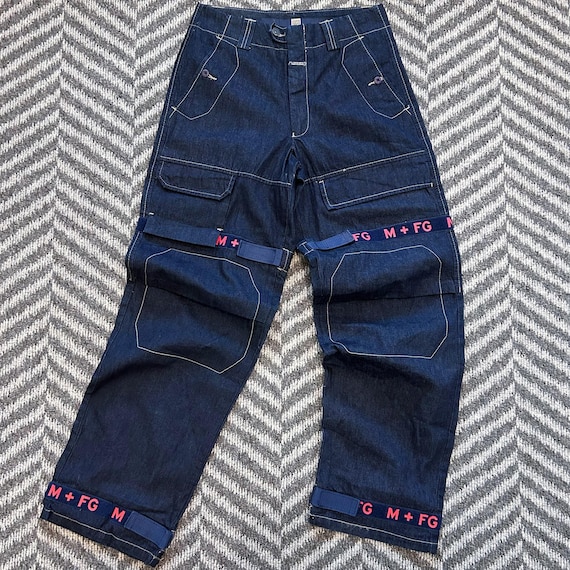 VTG M+FG Marithe + Francois Girbaud Y2K Baggy Red Strapped