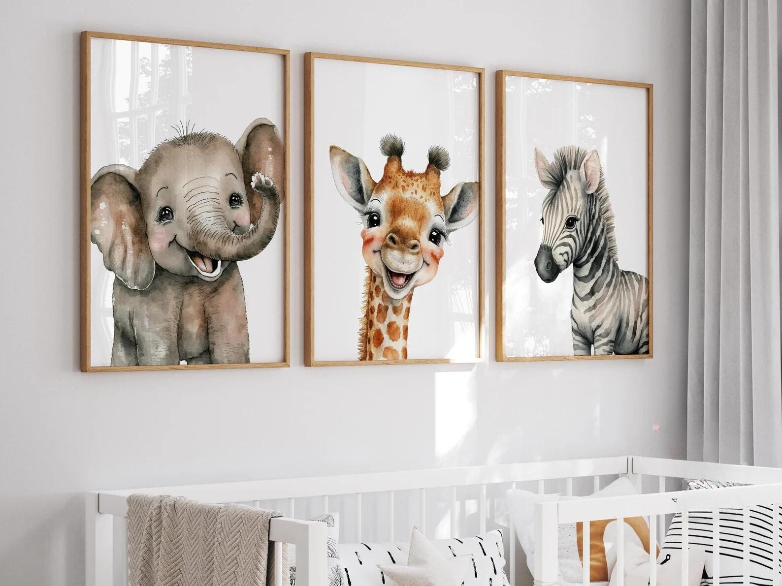 PRINTABLE SAFARI NURSERY - Set 6 Jungle Nursery - Wall Art Prints ...