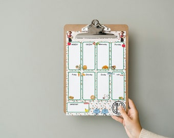 Editable Weekly Meal Planner: Digital Download