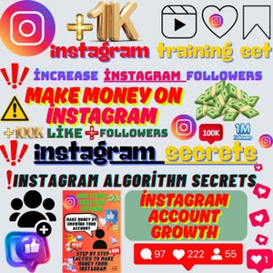 İnstagram Training set, İnstaram, make money from instagram, how to make money from instagram e-book, make money online, easy money making,